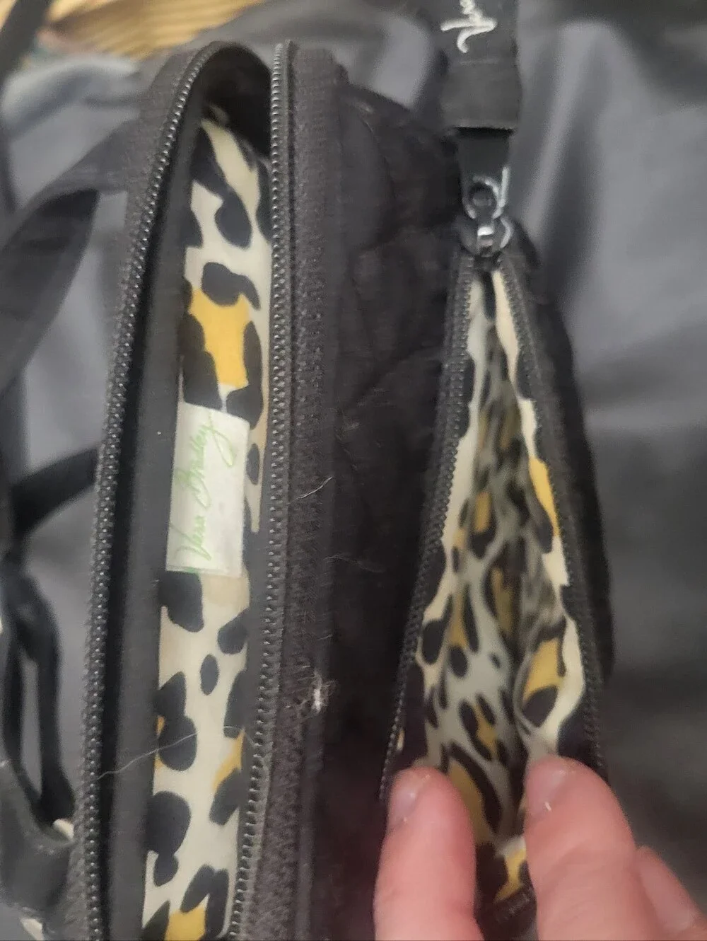 Vera Bradley Black Quilted Messenger Crossbody